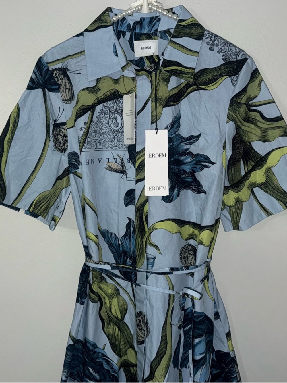 ERDEM FLORAL PRINT SHIRT DRESS - Picture 3 of 16